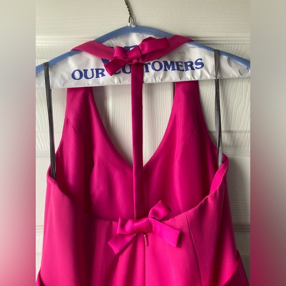 *RARE/SOLD-OUT* VW360214 Vera Wang V Neck Halter Gown + Sash Size 0 in Begonia - Picture 6 of 9